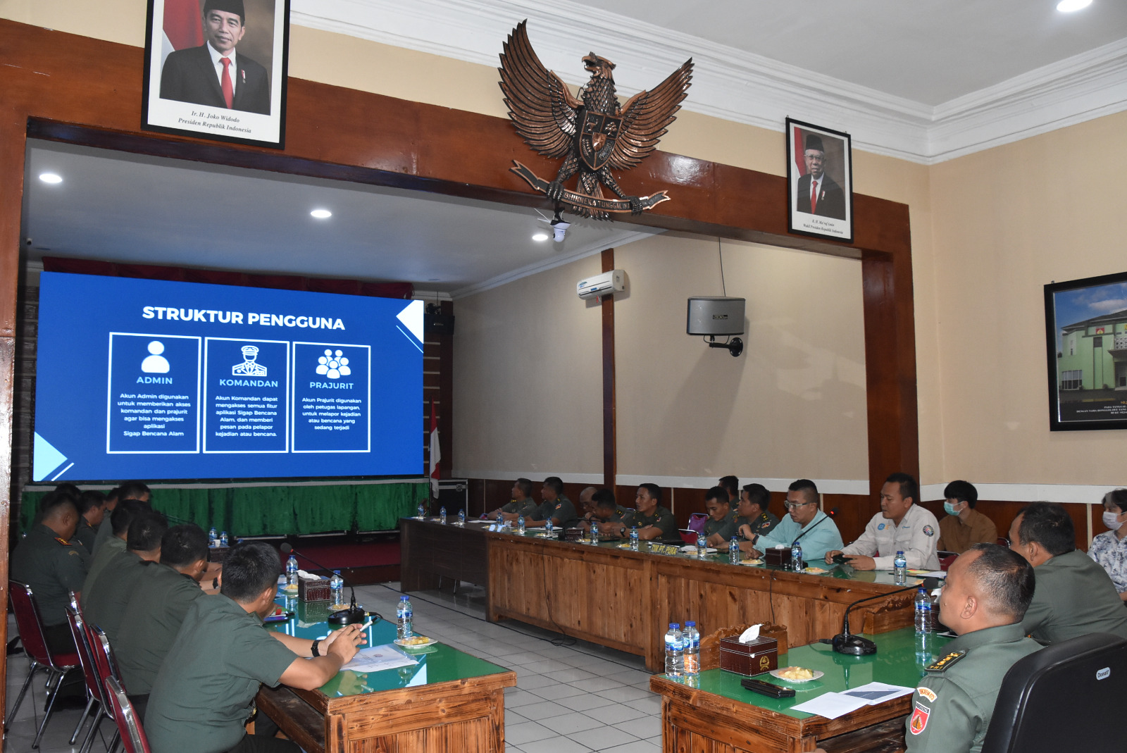 Korem 073/Makutarama Terima Sosialisasi Aplikasi Sigap Bencana Alam Dari PT. Pura